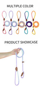 Tali anjing nilon dapat diatur, kerah hewan peliharaan, nyaman, empuk, berjalan, tali anjing tahan lama, warna-warni, tahan ledakan, pita rantai P, anjing antiselip - Product Image 6