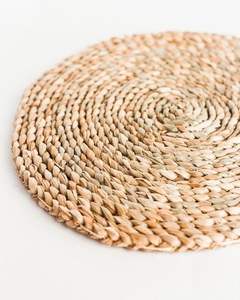 2022 Trendy Hand Woven Boho Round Water Hyacinth <b>Placemat</b> <b>Set</b> Classic Style for Kitchen Table From Vietnam - Product Image 3