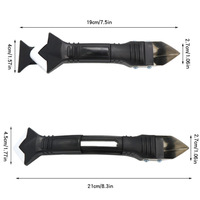 Outils de calfeutrage en Silicone-3 en 1 outil de finition du mastic coulis enlever le grattoir