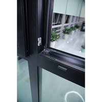 Fenêtres à battants en aluminium et verre AMJ à haute efficacité énergétique NFRC pour villas et maisons, avec moustiquaires, style ouverture fixe