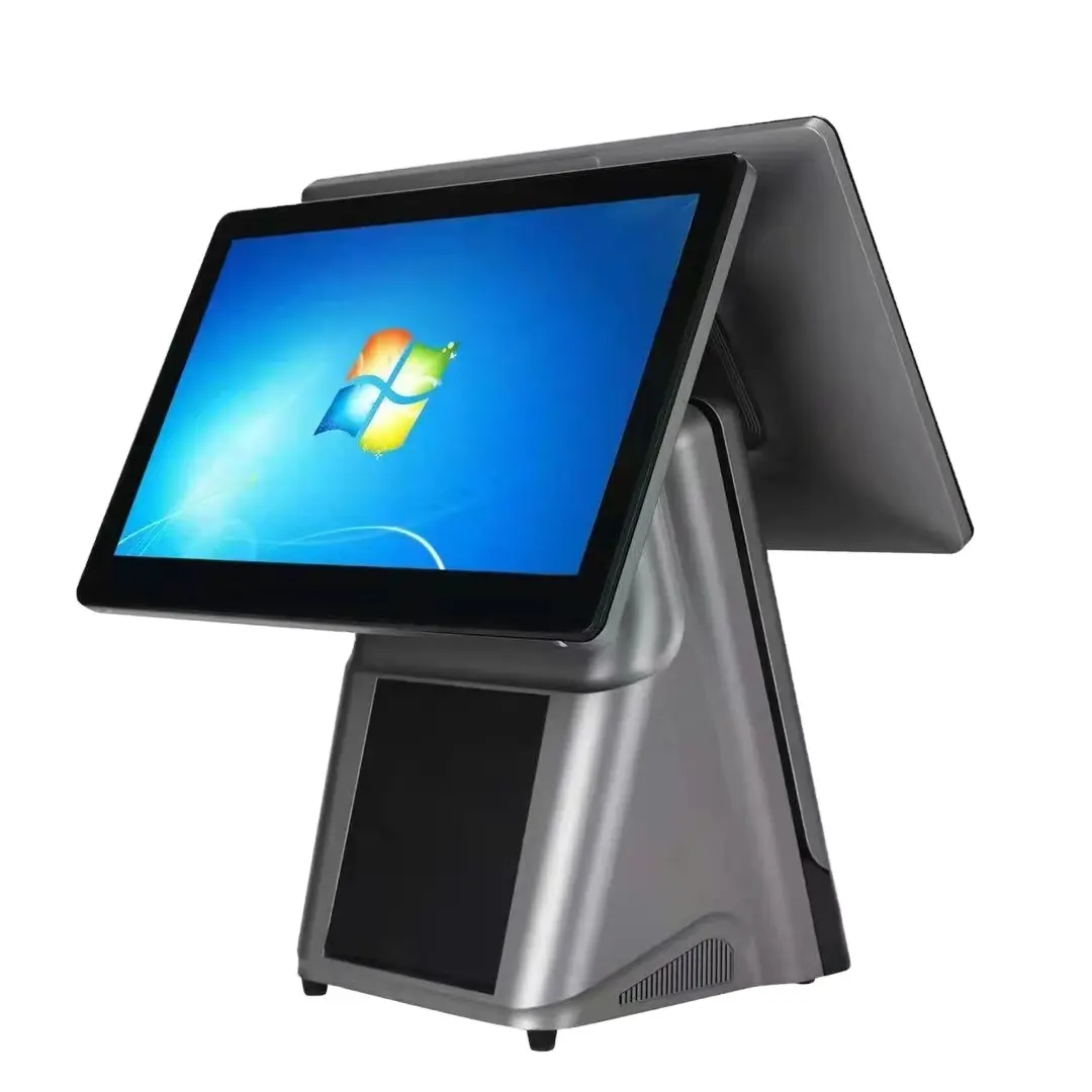 Touch Screen Electronic Cash Register POS Machine for Fast Food 4G RAM 128G SSD Display Function