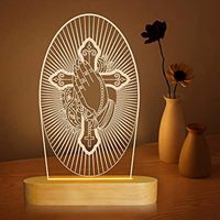 Jésus cadeau croix lampe nouveauté veilleuse Illusion enfants décoration alimenté par batterie LED contrôle tactile écologique