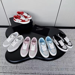 Chaussures de course de luxe pour femmes, dessus en cuir véritable, baskets tendance à lacets, semelle plate, toutes saisons - Product Image 5