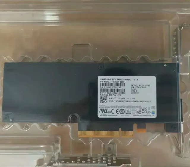 Sam Sung PM1735 1.6TB SSD HHHL PCIE 4.0 NVME SSD MZPLJ1T6HBJR-00007 MZ-PLJ1T60