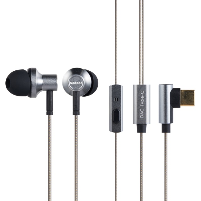 Koadac In-Ear Wired Headphones Type-C HiFi Sound IP4 Waterproof 1.2M Braided Cable Metal Custom Fit