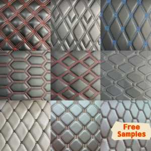 Ventes chaudes : <span class=keywords><strong>Cuir</strong></span> PVC éponge automobile matelassé brodé 5D pour tapis de voiture, <span class=keywords><strong>housse</strong></span> de siège de voiture et revêtement de plancher de voiture. - Product Image 1