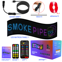 Panel LED Flexible Programable con Logotipo, Matriz FPCB, Texto Animado, Información Desplazable, Pantalla LED para Decoración del Hogar, Autos y Tiendas