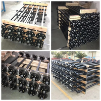 Nouvel essieu de remorque léger en acier 3500 lb Kit d'essieu de renvoi avec ressorts à lames et boulons en U 7000LBS Max Payload Trailer Parts