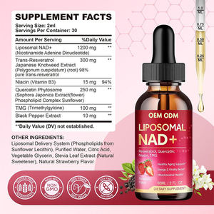 OEM ODM 리포좀 NAD+ 액상 드롭스 성인용 임산부 사용 금지 뇌 및 세포 건강 지원 - Product Image 5