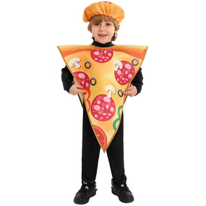 Disfraz de Pizza para Niños, Traje de Juego de Rol, Body Negro para Halloween y Actuaciones Escolares - Product Image 1