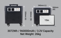 Estación de Energía Portátil de 2000W 2500W 3000W 3500W, Generador de Energía Solar de 3000Wh, Fuente de Energía de Respaldo para Emergencias en Exteriores, Hogar, RV