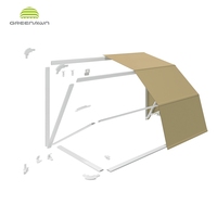 Pièces de store de fenêtre demi-rond pliant en aluminium, style français, pour design de mode et bricolage