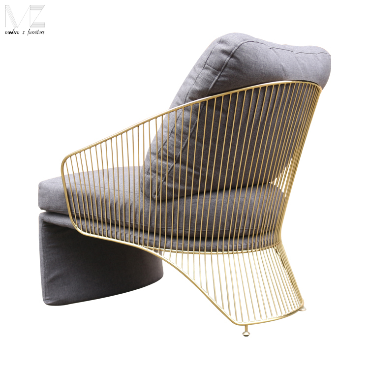 En acier inoxydable Italie Rodolfo Dordoni dernière conception de luxe Fauteuil Bergère colette chaise longue fauteuil à vendre
