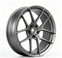 Jantes forgées super légères à 10 rayons en alliage d'aluminium gris anthracite pour la modification de véhicules de performance et de course