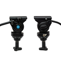 Trípode Grande de Aleación de Aluminio Yusen para Cámara SLR, Cabezal Hidráulico Panorámico-Inclinable, Capacidad de Carga de 6-10 kg, para Soporte de Cámara PTZ Micro Individual