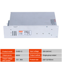 Alimentation électrique AC-DC réglable haute puissance SZMW S-800W-12V avec fonction parallèle pour enseignes LED et équipements industriels
