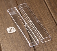 Boîte à stylos cadeaux transparente, de haute qualité, ins style minimaliste en plastique, 10 pièces