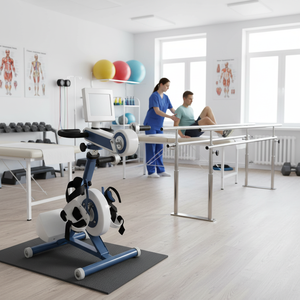 Bicicleta <span class=keywords><strong>de</strong></span> Entrenamiento <span class=keywords><strong>de</strong></span> Acero Ajustable y Reutilizable CPM para Uso Clínico, Ejercitador Pasivo y Activo para Extremidades Superiores e Inferiores, Fisioterapia - Product Image 2