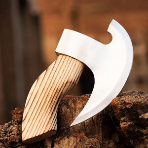 Wholesale Custom Handmade High Quality Forged Carbon Steel Viking Axe Stainless Steel Blade Wooden Axe - Product Image 2