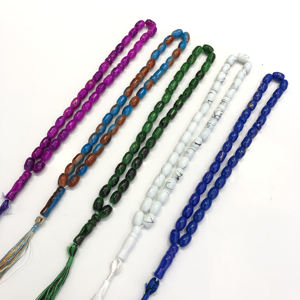 Perles en cristal pour la fabrication de bijoux, accessoires de prière, Tasbih numérique, style musulman, perles ovales en acrylique, bon marché, vente en gros, pièces - Product Image 3