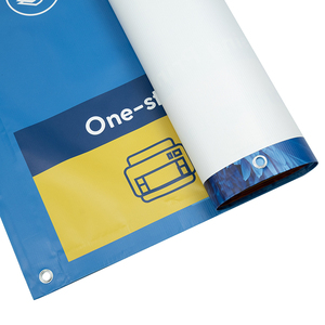 Bannière en vinyle personnalisée résistante aux intempéries avec bords renforcés pour affichage publicitaire de restaurant ou devanture de magasin, en tissu maillé mat - Product Image 3