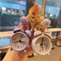 Mini réveil porte-clés de haute qualité, créatif et coloré, pendentif horloge portable, décoration de sac, cadeau pour machine à griffes