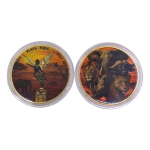 Pièce de monnaie de collection en métal au design personnalisable, animaux africains, ronde, 40 mm - Product Image 1