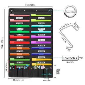 40 Pocket <b>Large</b> Capacity File Storage Bag Organizer Over the Door Wall Document Holder Bag - Product Image 2