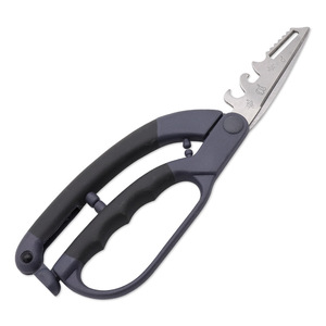 Kitchen <b>Scissors</b> Stainless Steel Grey Straight Head Home Use Vegetable <b>Meat</b> Bone Cutter Barbecue Cutter - Product Image 2