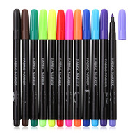 Stylo de peinture textile permanent non toxique en plastique de 6 mm, 24 couleurs, logo personnalisé, marqueur de graffiti sur tissu, ensemble de stylos pour t-shirt DIY