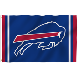 Haute qualité 3x5ft pour équipe de Football <span class=keywords><strong>NFL</strong></span> conception personnalisée bannière Buffalo Bills drapeaux 100% Polyester Stock toutes les équipes - Product Image 1