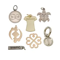 Etiquetas de joyería de metal para pulsera colgante, logotipo grabado, personalizado, gran oferta, alta calidad