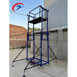 Plataforma DE TRABAJO 6m 8m 10m Plataforma de trabajo de gran altitud de un solo mástil Elevador 150kg 125kg Capacidad Elevador de almacén Tipo de andamio - Product Image 4