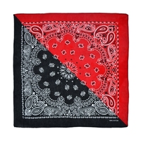 Nouveau coton hip-hop double sangle noyer fleur carré écharpe Patchwork street dance imprimé foulard