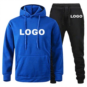 Wholesale Unisex Plain <b>Pullover</b> Hoodie & Jogger Tracksuit Set Custom Private Label <b>Men</b> 2 Piece Sweat Suit Premium Cotton - Product Image 5