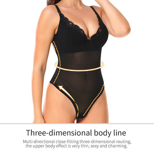 Body moldeador sin espalda de encaje Sexy de talla grande, Tanga de una pieza, sujetador con escote en V profundo, <span class=keywords><strong>faja</strong></span> <span class=keywords><strong>para</strong></span> mujer, <span class=keywords><strong>vestido</strong></span> de noche, moldeador de cuerpo - Product Image 6