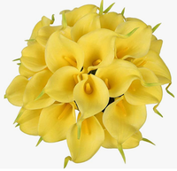 20 fleurs artificielles de lys calla bleu roi pour bouquets DIY de mariage, fête des Mères, Saint-Valentin, Thanksgiving, Noël