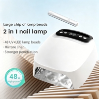 Sèche-ongles professionnel portable sans fil 48W à séchage rapide 2 en 1, lampe UV rechargeable pour usage domestique, pour vernis gel acrylique