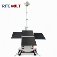 Tour de caméra de surveillance télescopique montée sur véhicule pour l'enregistrement vidéo pendant les travaux d'excavation routière/minier.