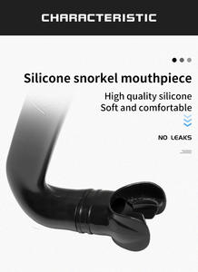 Frontale PVC lichtgewicht drijvende snorkel met siliconen mondstuk, op maat gemaakte kleur voor volwassenen en kinderen - Product Image 5