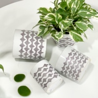 Pot & Planter Bunga Porselen Putih Modern Tahan Lama Desain Minimalis untuk Penggunaan Dalam & Luar Ruangan Rumah & Taman Grosir