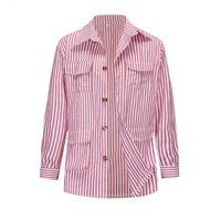 Cardigan Homme Rayé Multi-Poches à Manches Longues Grandes Tailles Style Décontracté, Meilleures Ventes Printemps et Automne