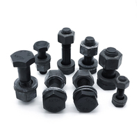 M16 M18 M20 M22 M24 M27 M30 boulon hexagonal noir et écrou boulon hexagonal en acier DIN933 GB1228