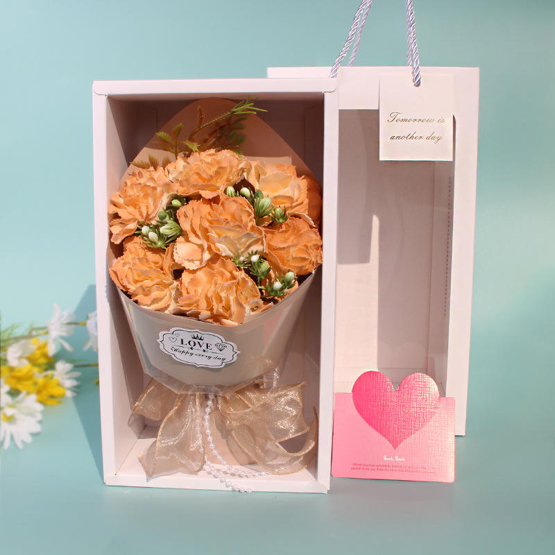 ช่อดอกคาร์เนชั่น 7 ดอก รสคาปูชิโน่