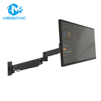Support mural pour moniteur Meisonic T9-GA01-W PLUS en aluminium robuste, support d'affichage rotatif à 360°, nouvelle capacité de charge de 20 kg, 32 pouces