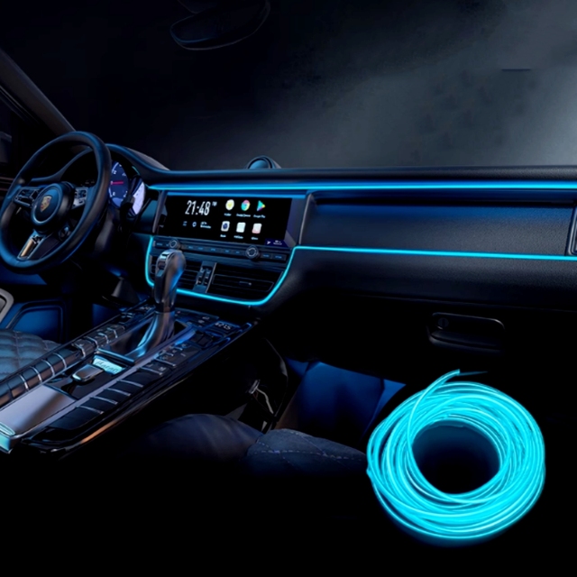1/3/5m Flexible Neon Automotive Ambient Light Interior LED USB Ten Color Cold Light Decorative Lighting Strip