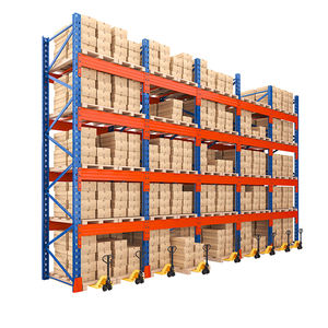 Système de rayonnage vertical robuste pour entrepôt à usage personnalisé, rayonnage à double profondeur - Product Image 1