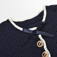 Robe élégante en tricot à col rond et manches trois quarts, coupe ajustée, taille haute, mini-robe trapèze pour femme, vêtements décontractés d'été pour femme