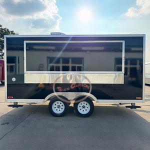 Used Customizable BBQ Food Truck Trailer Fiberglass Frame with Combo Range, Deep Fryer &amp; Compartment Sink - Product Image 4