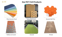 Ventes d'usine, échantillons gratuits, panneaux de plafond modulaires en feutre PET écologiques, faciles à installer, panneaux muraux insonorisants